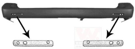 Бампер задний Van Wezel 5896540