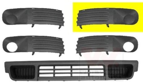 Решетка бампера переднего (заглушка) левая Van Wezel 5896591 (фото 1)