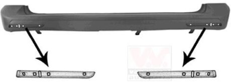 Бампер задний Van Wezel 5897540