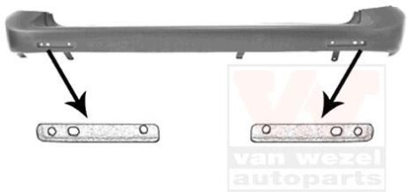 Бампер задний Van Wezel 5897544