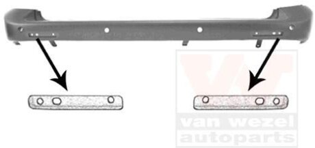Бампер задний Van Wezel 5897545
