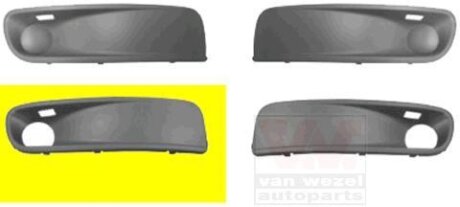 Решетка бампера переднего (заглушка) правая Van Wezel 5897594