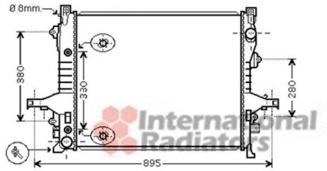 Радиатор охлаждения двигателя Van Wezel 59002133