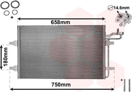 Радиатор кондиционера (Конденсатор) Van Wezel 59005140