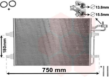 Радиатор кондиционера (Конденсатор) Van Wezel 59005149
