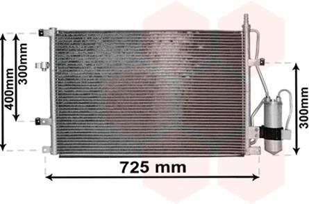 Радиатор кондиционера (Конденсатор) Van Wezel 59015107 (фото 1)