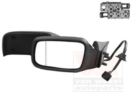 Зеркало наружное заднего вида левое Van Wezel 5930807