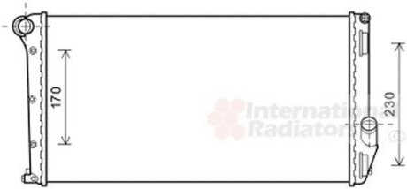 Радиатор охлаждения двигателя Van Wezel 73002097