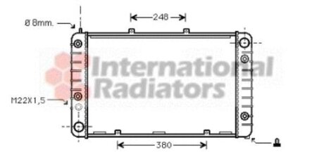 Радиатор охлаждения двигателя Van Wezel 74002011