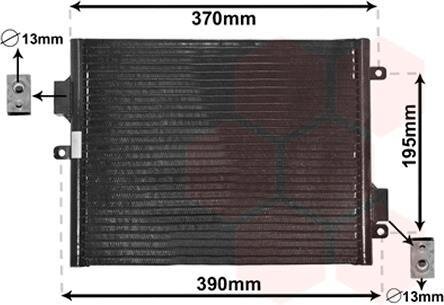 Радиатор кондиционера (Конденсатор) Van Wezel 74005052