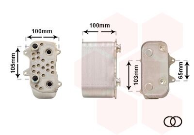 Радиатор масляный Van Wezel 74013702