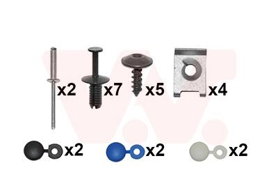 Крепление монтажное бампера, комплект Van Wezel 7622794