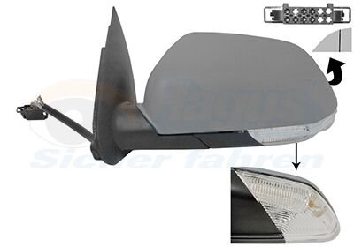 Зеркало наружное заднего вида левое Van Wezel 7622827