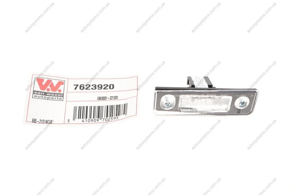 Підсвітка номера (заднього) Skoda Roomster 06- Van Wezel 7623920 (фото 1)