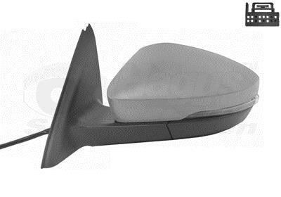 Зеркало наружное заднего вида левое Van Wezel 7624807