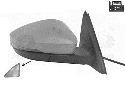 Зеркало наружное заднего вида правое Van Wezel 7624818