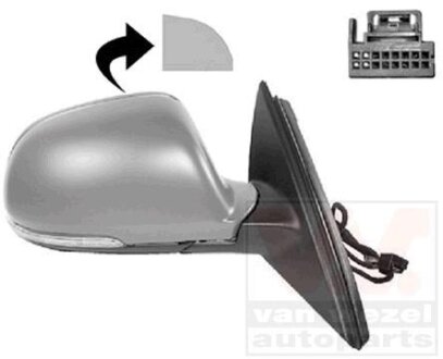 Зеркало наружное заднего вида правое Van Wezel 7636808