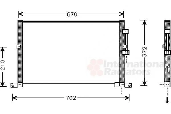 Радиатор кондиционера (Конденсатор) Van Wezel 77005032 (фото 1)