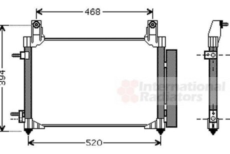 Радиатор кондиционера (Конденсатор) Van Wezel 81005081