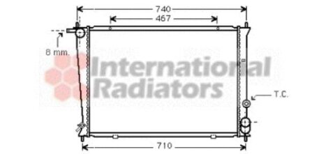 Радиатор охлаждения двигателя Van Wezel 82002049
