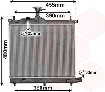 Радиатор охлаждения двигателя Van Wezel 82002290