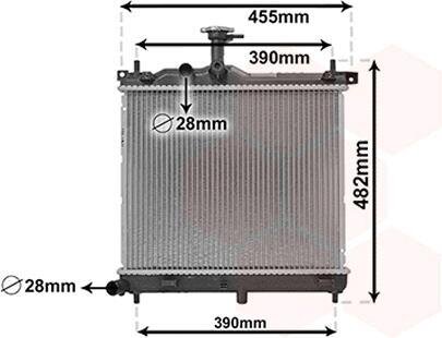 Радиатор охлаждения двигателя Van Wezel 82002291