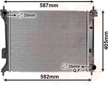 Радиатор охлаждения двигателя Van Wezel 82002302