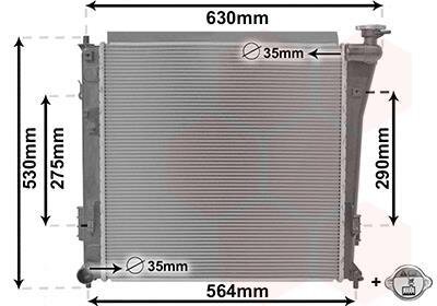 Радиатор охлаждения двигателя Van Wezel 82002303