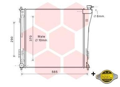 Радиатор охлаждения двигателя Van Wezel 82002305