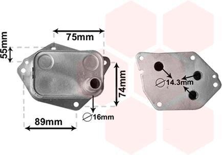 Радиатор масляный Van Wezel 82003288