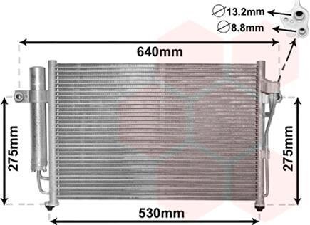 Радиатор кондиционера (Конденсатор) Van Wezel 82005087