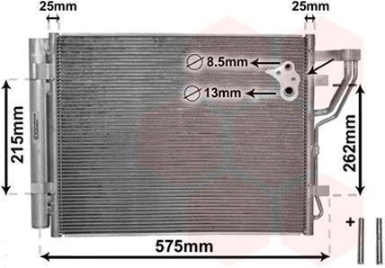 Радиатор кондиционера (Конденсатор) Van Wezel 82005189