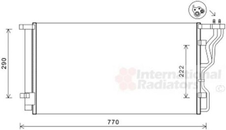 Радиатор кондиционера (Конденсатор) Van Wezel 82005298