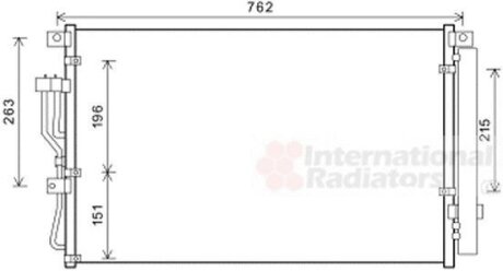 Радиатор кондиционера (Конденсатор) Van Wezel 82005345