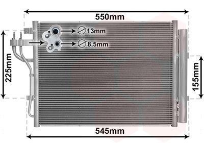 Радиатор кондиционера (Конденсатор) Van Wezel 82005445