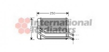 Радіатор пічки Hyundai Santa Fe 2.0-2.7 01-06 Van Wezel 82006118