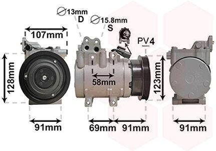 Компрессор кондиционера Van Wezel 8200K161