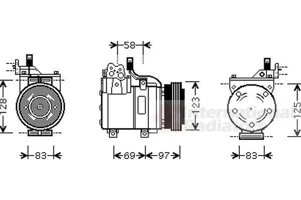 Компрессор кондиционера Van Wezel 8200K198 (фото 1)