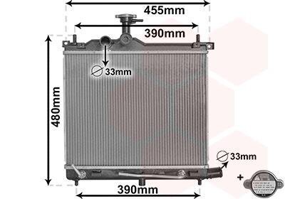 Радиатор охлаждения двигателя Van Wezel 82012704