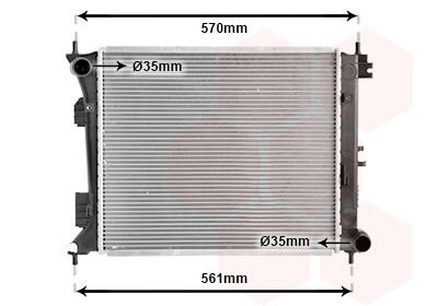 Радиатор охлаждения двигателя Van Wezel 82012705