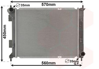 Радиатор охлаждения двигателя Van Wezel 82012711