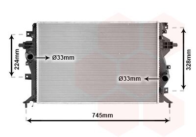 Радиатор охлаждения двигателя Van Wezel 82012720