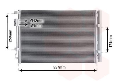 Радиатор кондиционера (Конденсатор) Van Wezel 82015700