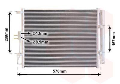 Радиатор кондиционера (Конденсатор) Van Wezel 82015705