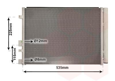 Радиатор кондиционера (Конденсатор) Van Wezel 82015711