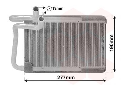Радиатор отопителя салона Van Wezel 82016701