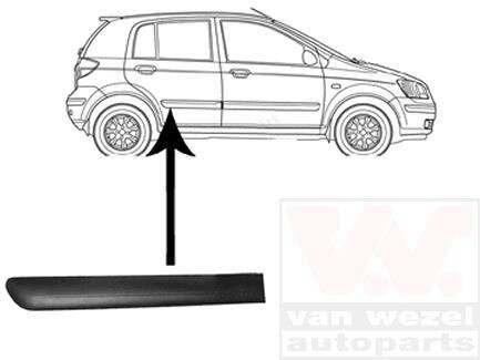 Накладка двери задней правой Van Wezel 8252426