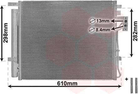 Радиатор кондиционера (Конденсатор) Van Wezel 83005149