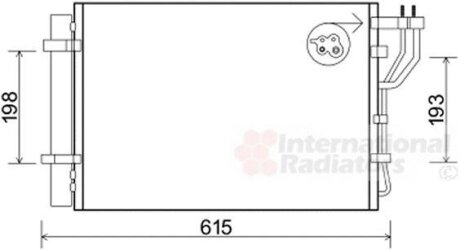 Радиатор кондиционера (Конденсатор) Van Wezel 83005206