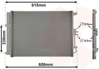 Радиатор кондиционера (Конденсатор) Van Wezel 83015702